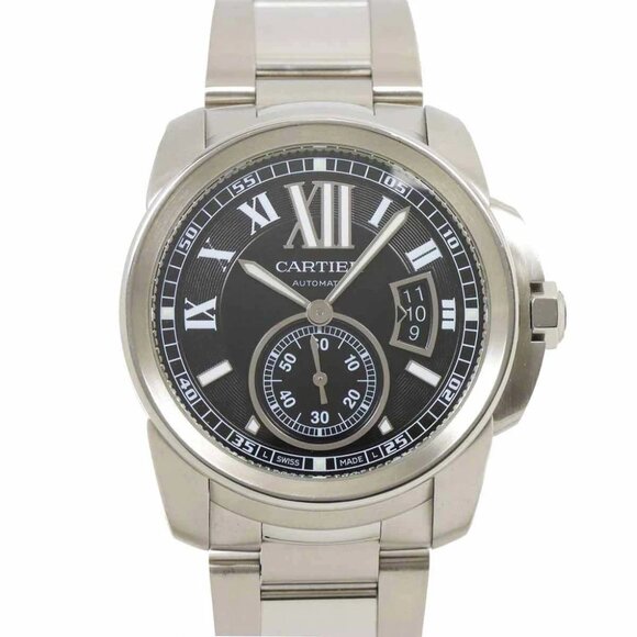 Cartier Calibre De Cartier W7100016 Date Black Dial Mens Watch 90276535 - Picture 1 of 7